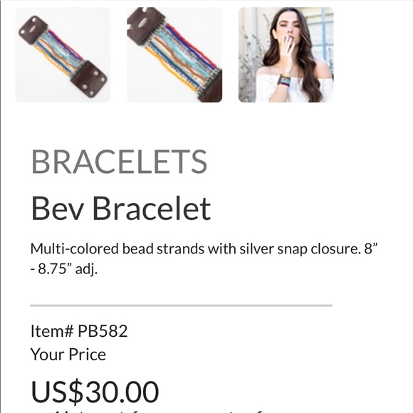 NWT - Plunder Bev Bravelet, 11 strands, multi-colored, adjustable leather snap - Picture 6 of 8